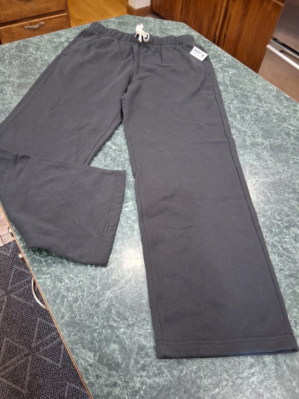 Old Navy Baggy Fit Wide Leg Sweatpants Elastic Waist Black Sz S Loungewear NWT